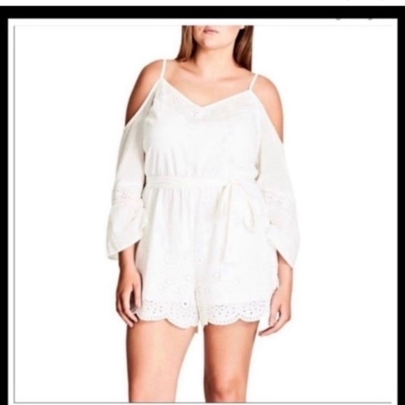 City Chic Dresses & Skirts - City Chic White Romper